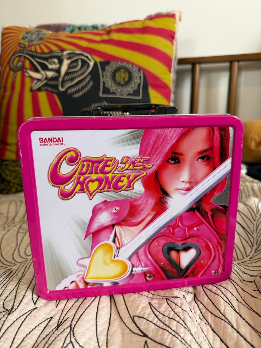RETRO CUTIE HONEY ANIME METAL LUNCH TIN, KEYCHAIN, DVD COMBO
